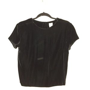 Vintage gap black velvet velour tee
